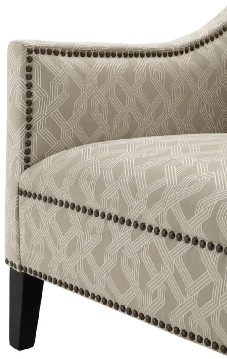 Living room armchair gray 74 x 81 x H. 89 cm - luxury wing chair