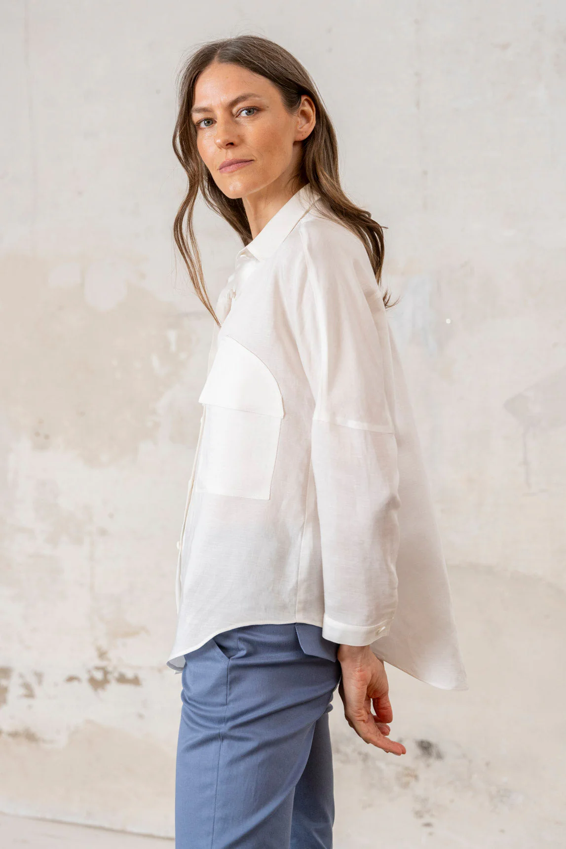 Rivera-Spanien Camisa Luserna blanco