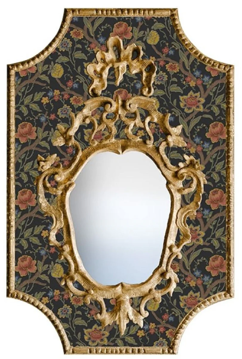 Luxury Baroque Mirror Multicolored / Antique Gold - Rectangular Italian Baroque Style Wall Mirror - Baroque Furniture - Luxury Furniture in Baroque Style - Luxury Quality - Made in Italy