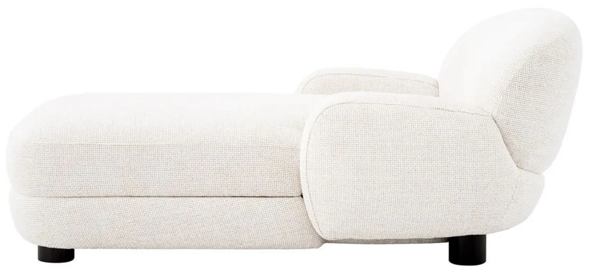 Luxury chaise longue white / black 95 x 170 x H. 69 cm - Living room lounge chair - Recamiere - Living room furniture - Luxury furniture - Luxury quality