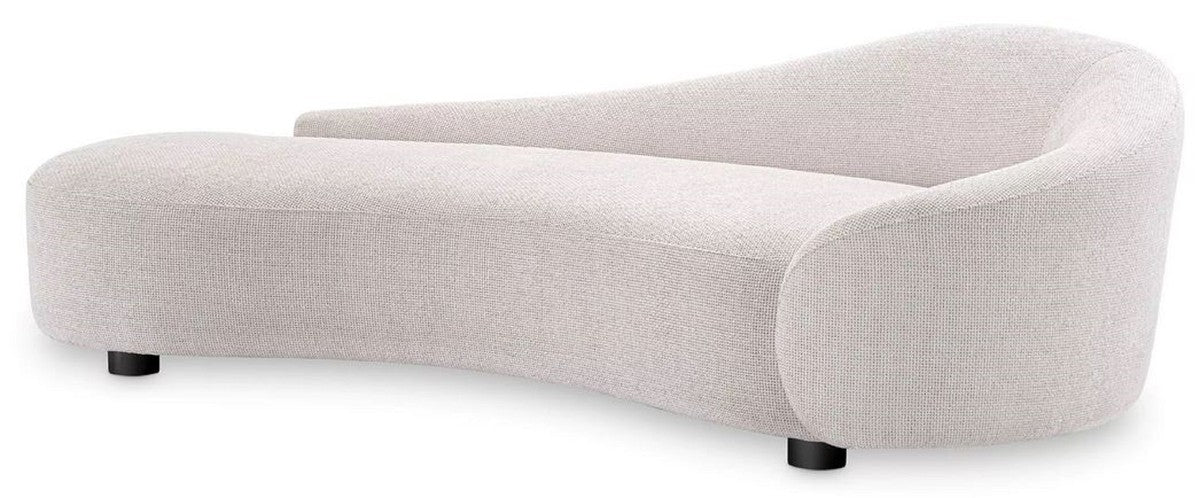 Luxury sofa white / black 230 x 113 x H. 70 cm - Curved living room sofa - Living room furniture - Living room furnishings - Luxury furniture - Luxury furnishings - Furniture luxury