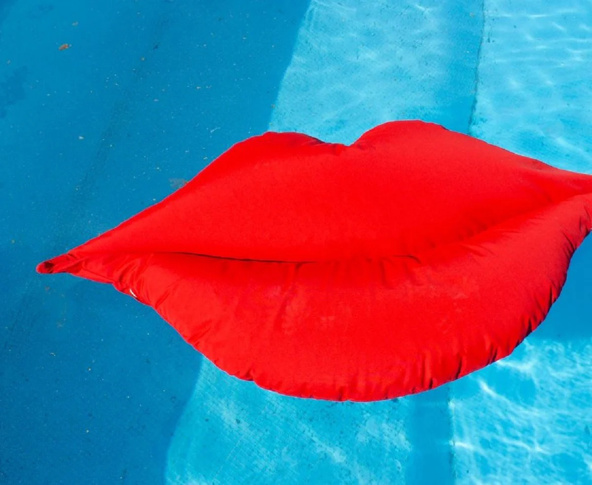 Luxus Sitzsack Mund Rot 180 cm - Schwimmender Pool Sitzsack