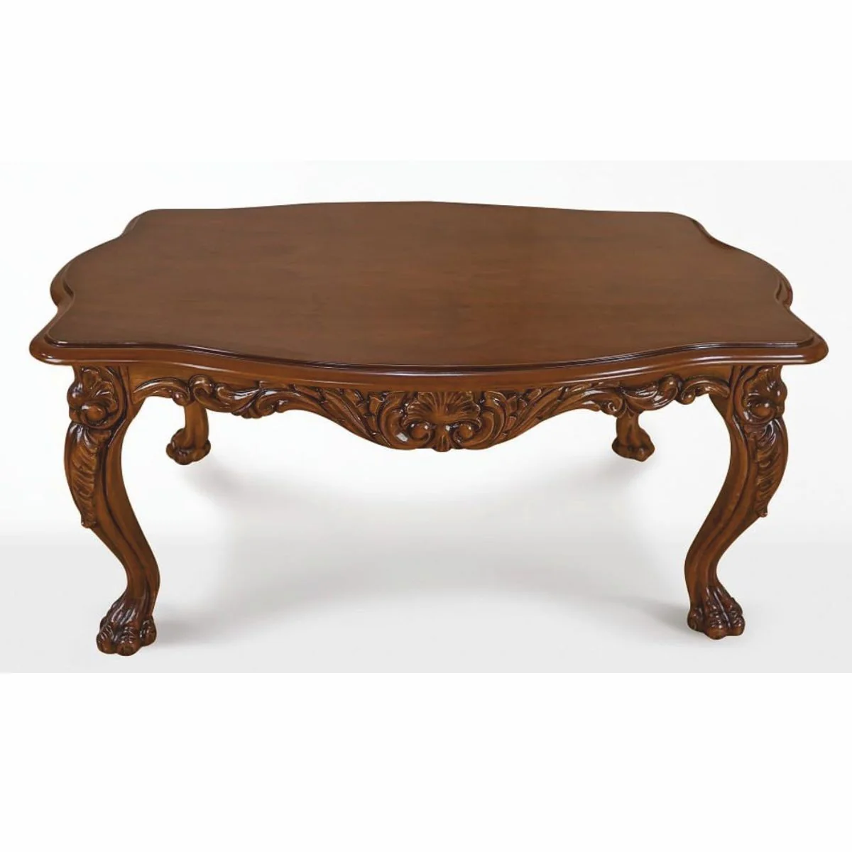 Luxury baroque coffee table dark brown 120 cm - baroque style living room furniture
