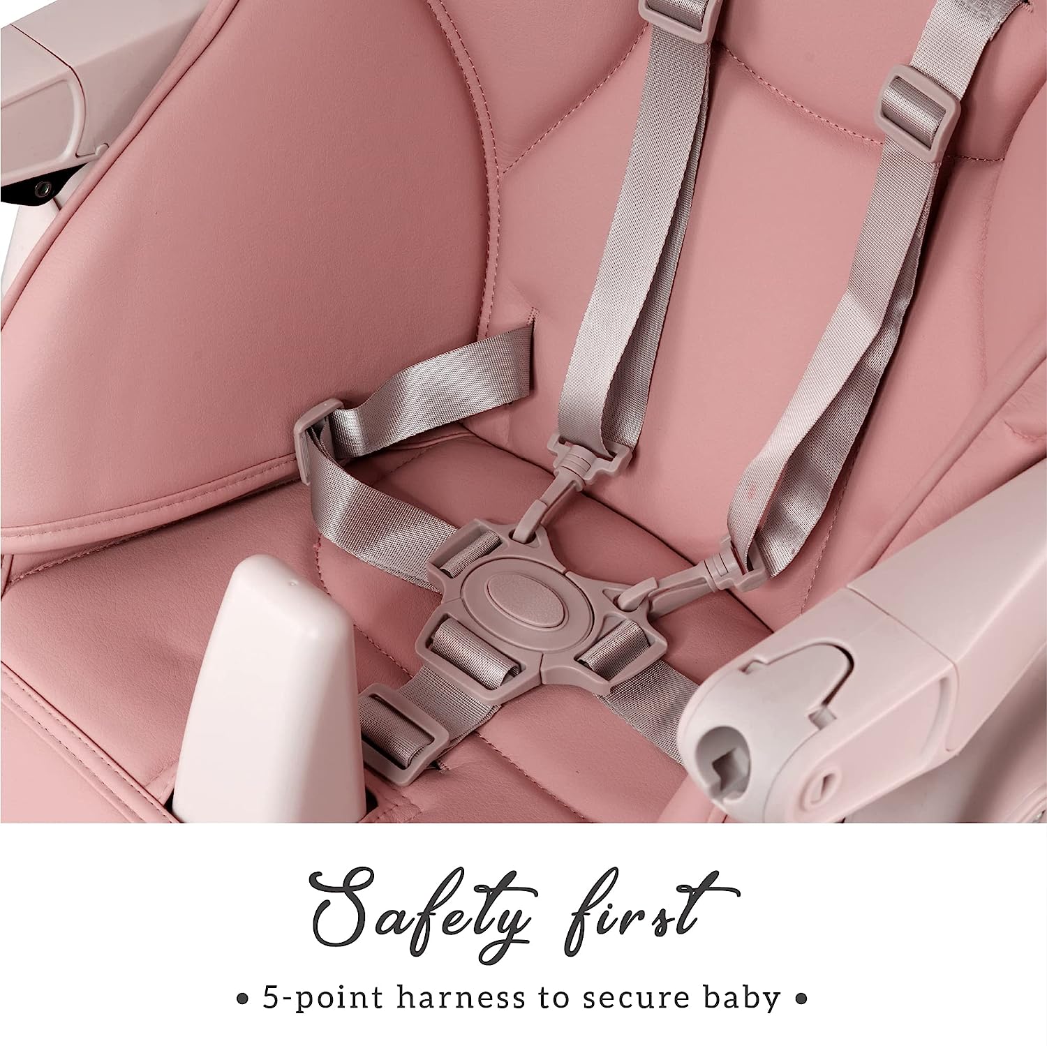 Hochstühle für Babys und Kleinkinder – Dunkelgrauer Silla para Comer de Bebe – Babyhochstuhl in 7 verschiedenen Höhen verstellbar