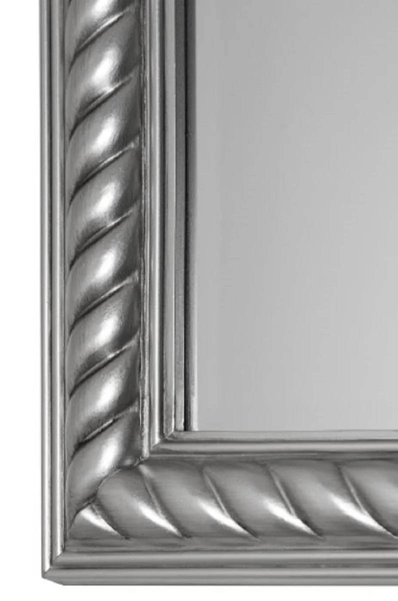 Baroque living room mirror / wall mirror antique silver 72 x H. 132 cm - Baroque furniture