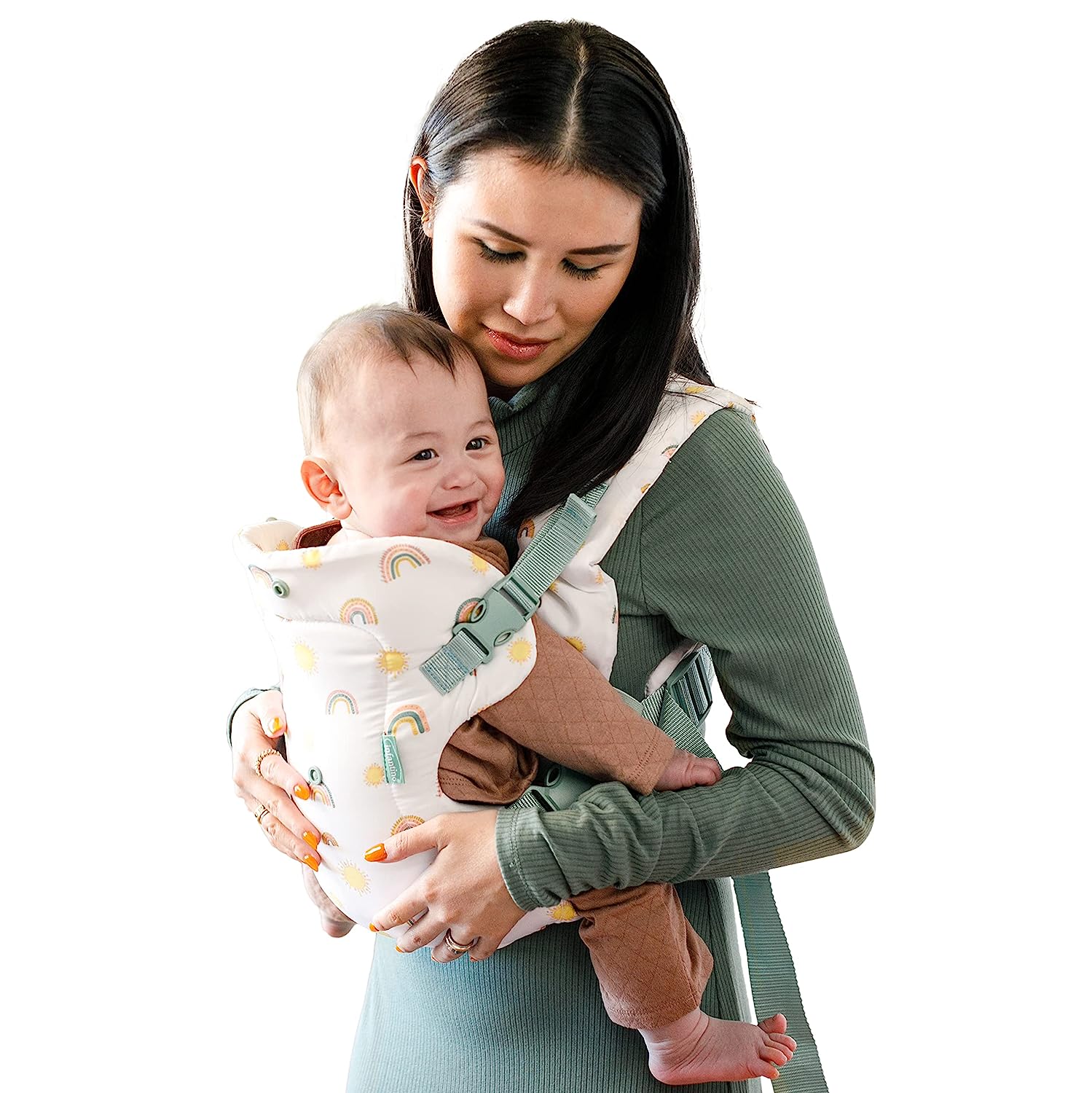 Fortschrittliche 4-in-1-Trage – Ergonomisch, umwandelbar, mit der Vorderseite nach innen und nach außen gerichtet, auf der Vorder- und Rückseite für Neugeborene und ältere Babys mit einem Gewicht von 3,6 bis 15,6 kg