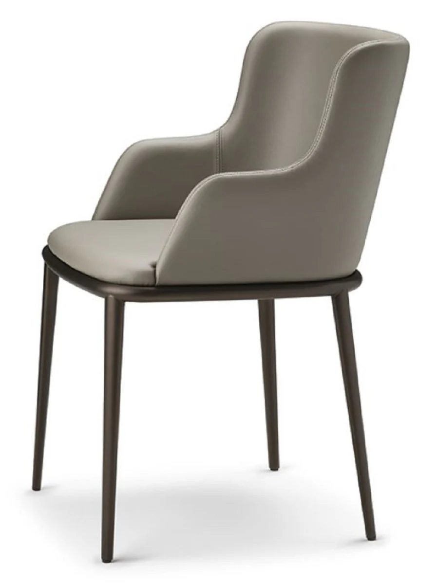 Luxury Dining Room Chair Set of 8 Gray / Black - Luxury Dining Room & Restaurant Furniture - Luxury Quality - Made in Italy