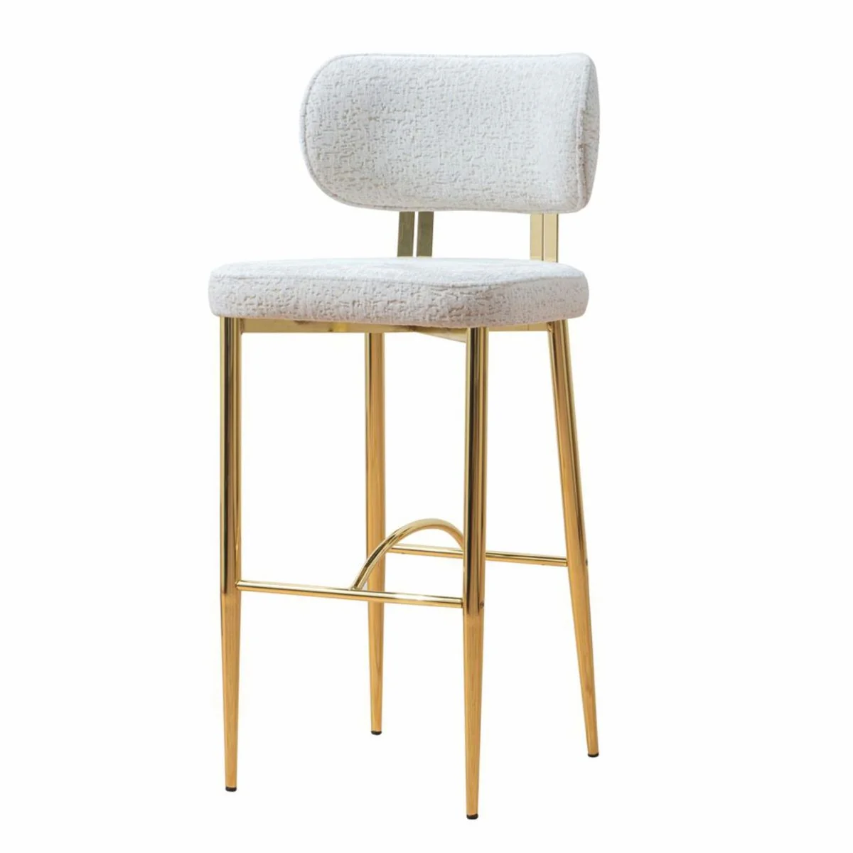 Luxury bar chair set of 6 white / gold H. 107 cm - bar furniture