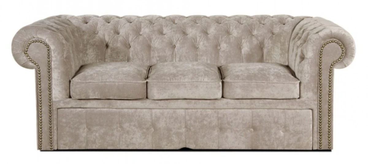3 seater sofa gray 210 x 100 x H. 78 cm - Luxury Chesterfield sofa bed