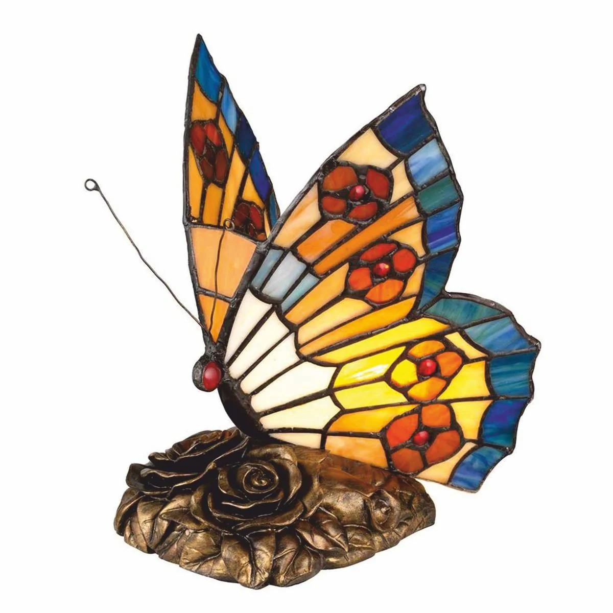 Luxury Tiffany LED table lamp butterfly colorful / bronze - Tiffany decorative lights