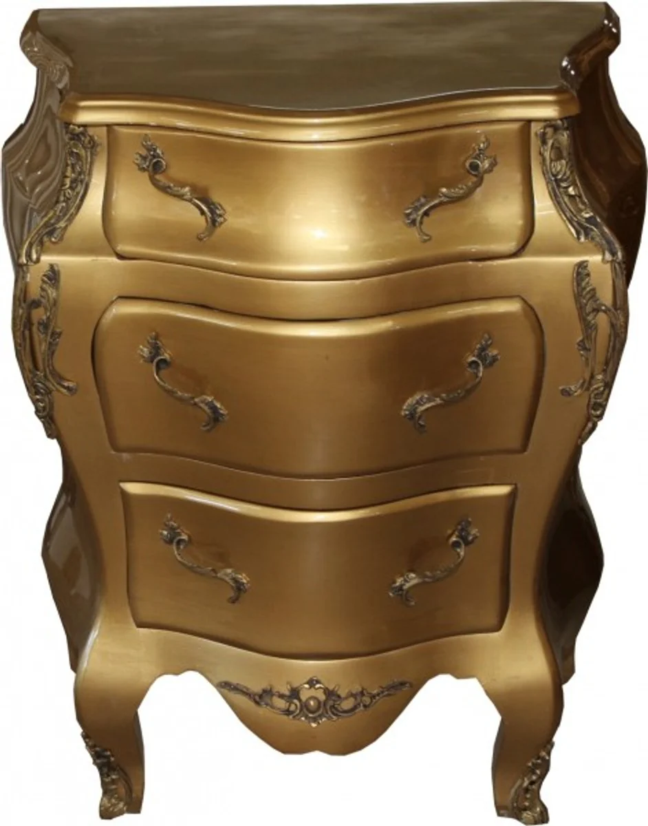 Baroque chest of drawers gold W 68 cm, H 79.5 cm - handmade furniture