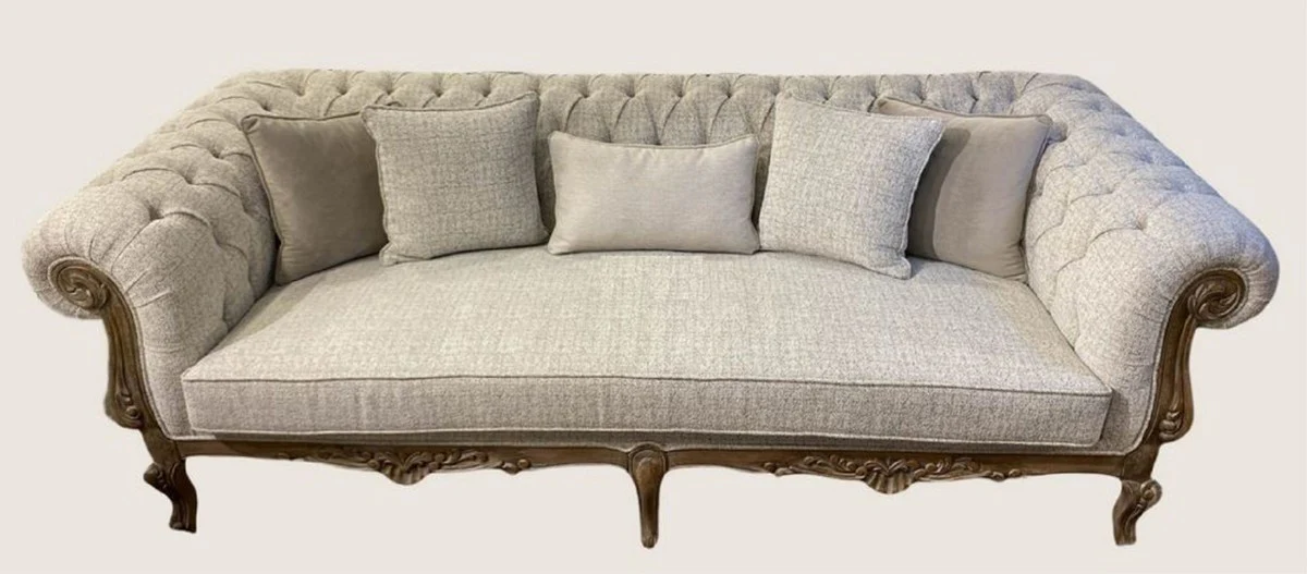 Pompöös by Luxus Barock Sofa Provence Grau / Braun - designed by Harald Glööckler