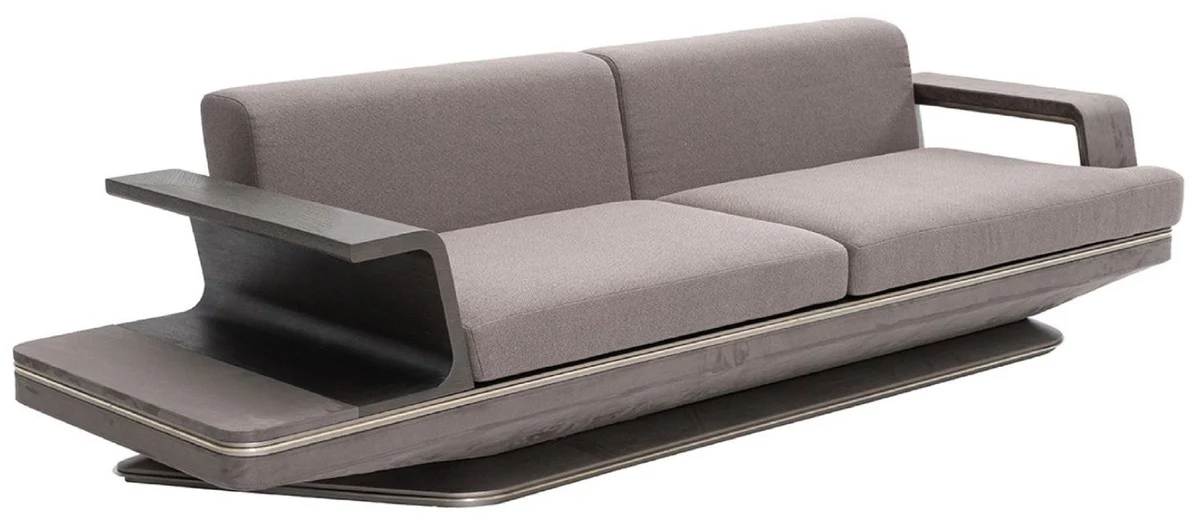 Luxury sofa gray / silver 290 x 94 x H. 76 cm - Living room sofa - Hotel sofa - Living room furniture - Living room furniture - Hotel furniture - Luxury furniture - Luxury furniture