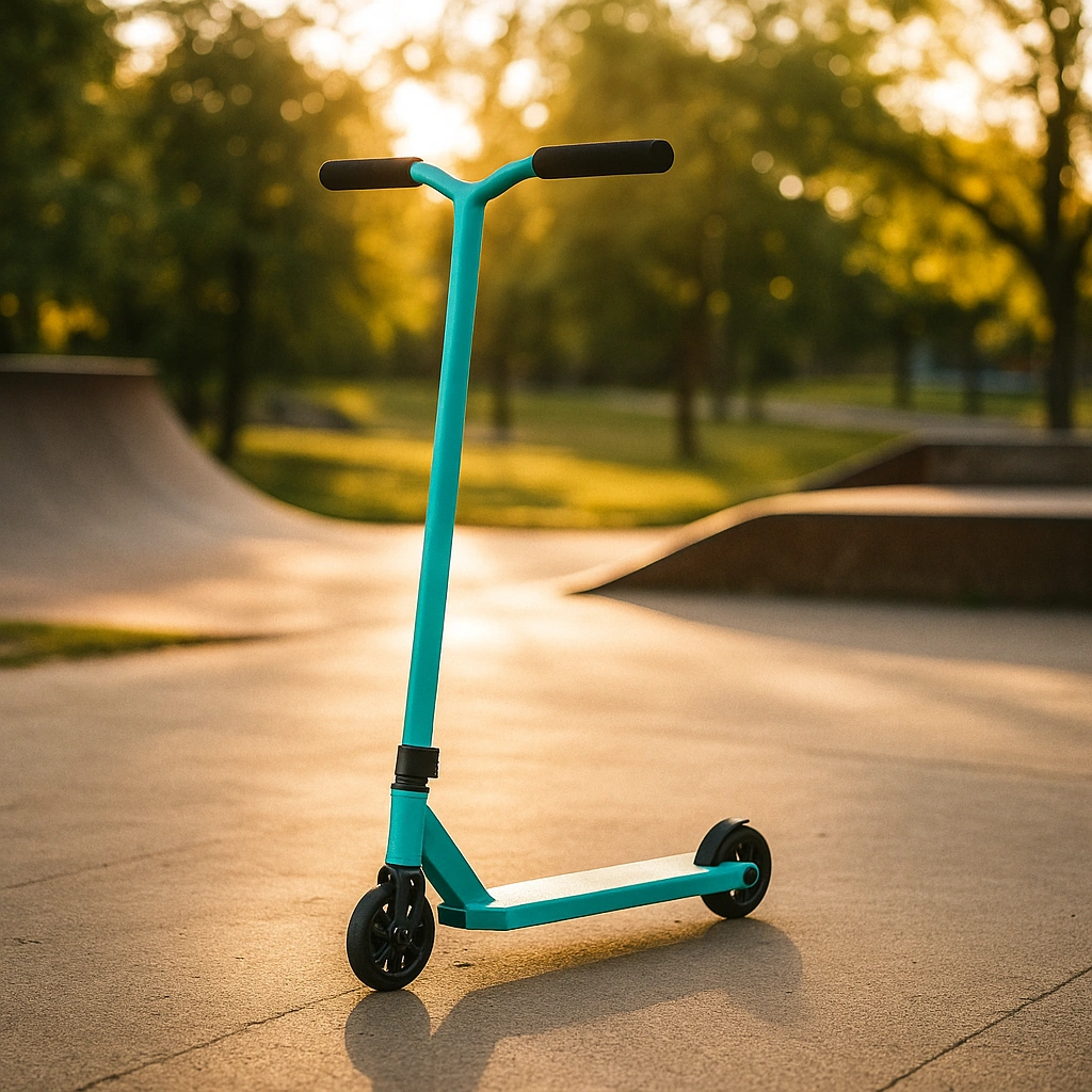 Blauer/Aluminium-Kinderroller