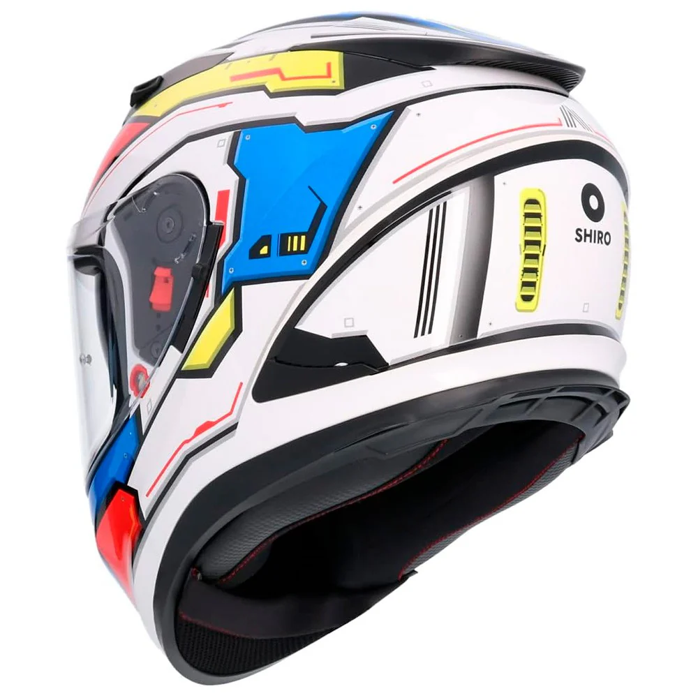 SHIRO SH-605 SHADOW HELMET WHITE / BLUE / RED