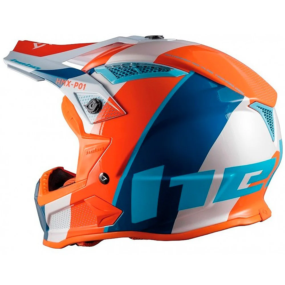 CASCO CROSS / ENDURO HEBO RIPPLE NARANJA / BLANCO /AZUL