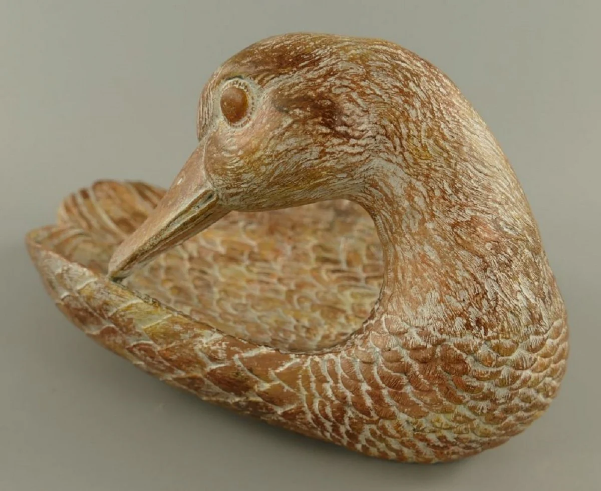 Deko Holz Schale Schwan Braun 38 cm - Küchen & Tisch Dekoration