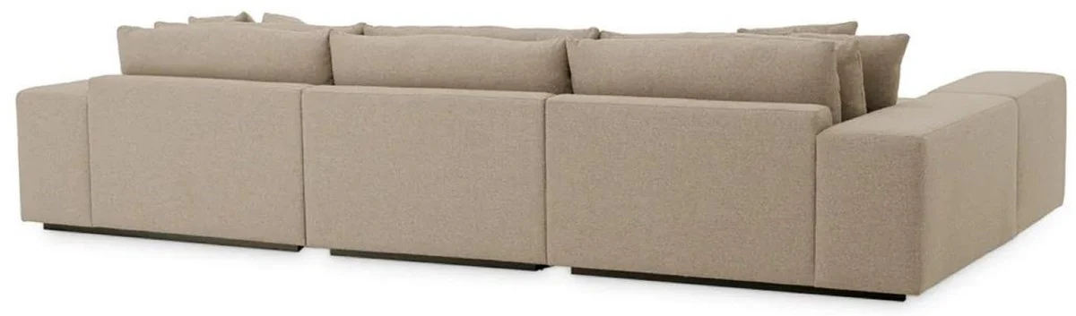 Luxury corner sofa with cushions gray / black 380 x 200 x H. 90 cm - Living room sofa - Hotel sofa - Living room furniture - Hotel furniture - Luxury furniture - Luxury quality