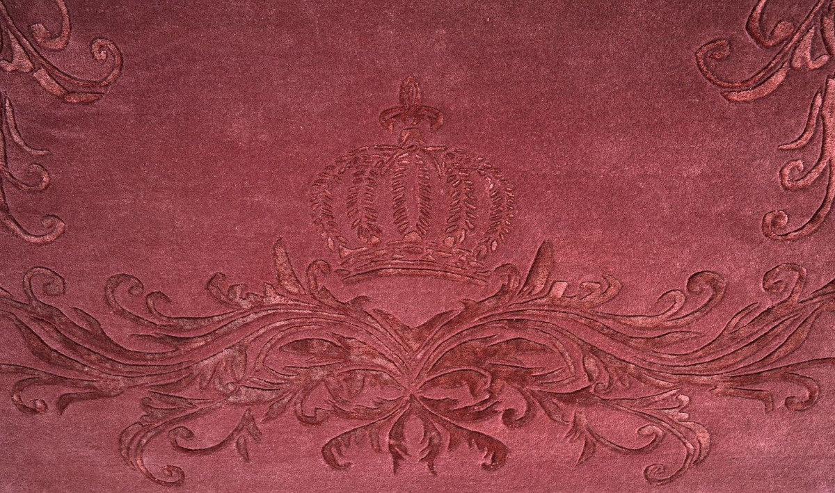 Pompöös by Luxury Baroque Carpet Crown by Harald Glööckler Bordeaux Red - Various Sizes
