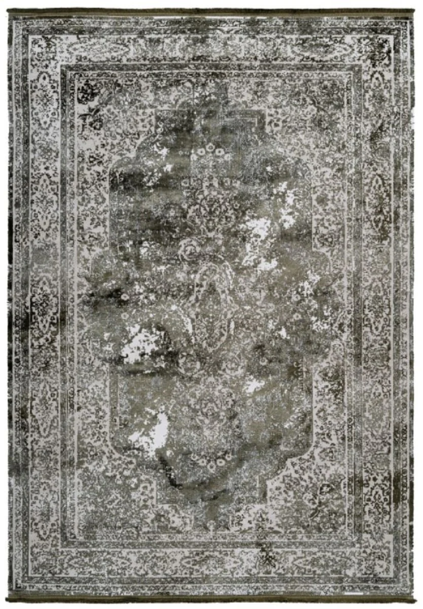 Teppich Vintage Grün - Verschiedene Größen - Rechteckiger Teppich im Vintage Look - Wohnzimmer Deko Accessoires