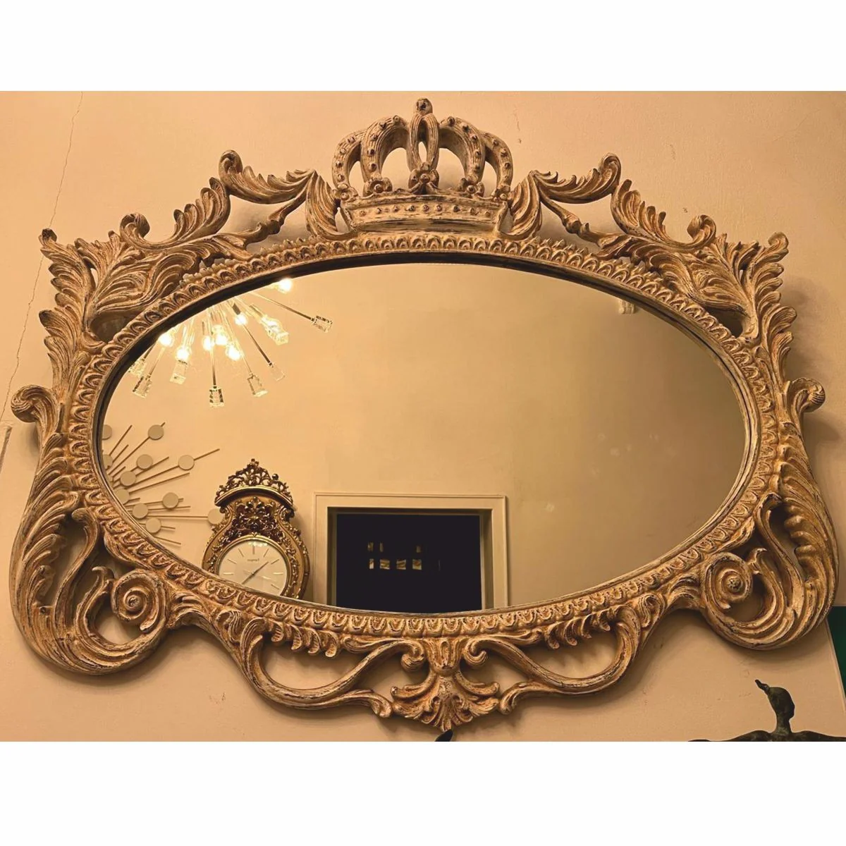 Pompöös by Baroque mirror antique cream 123 cm - Harald Glööckler Baroque Interior
