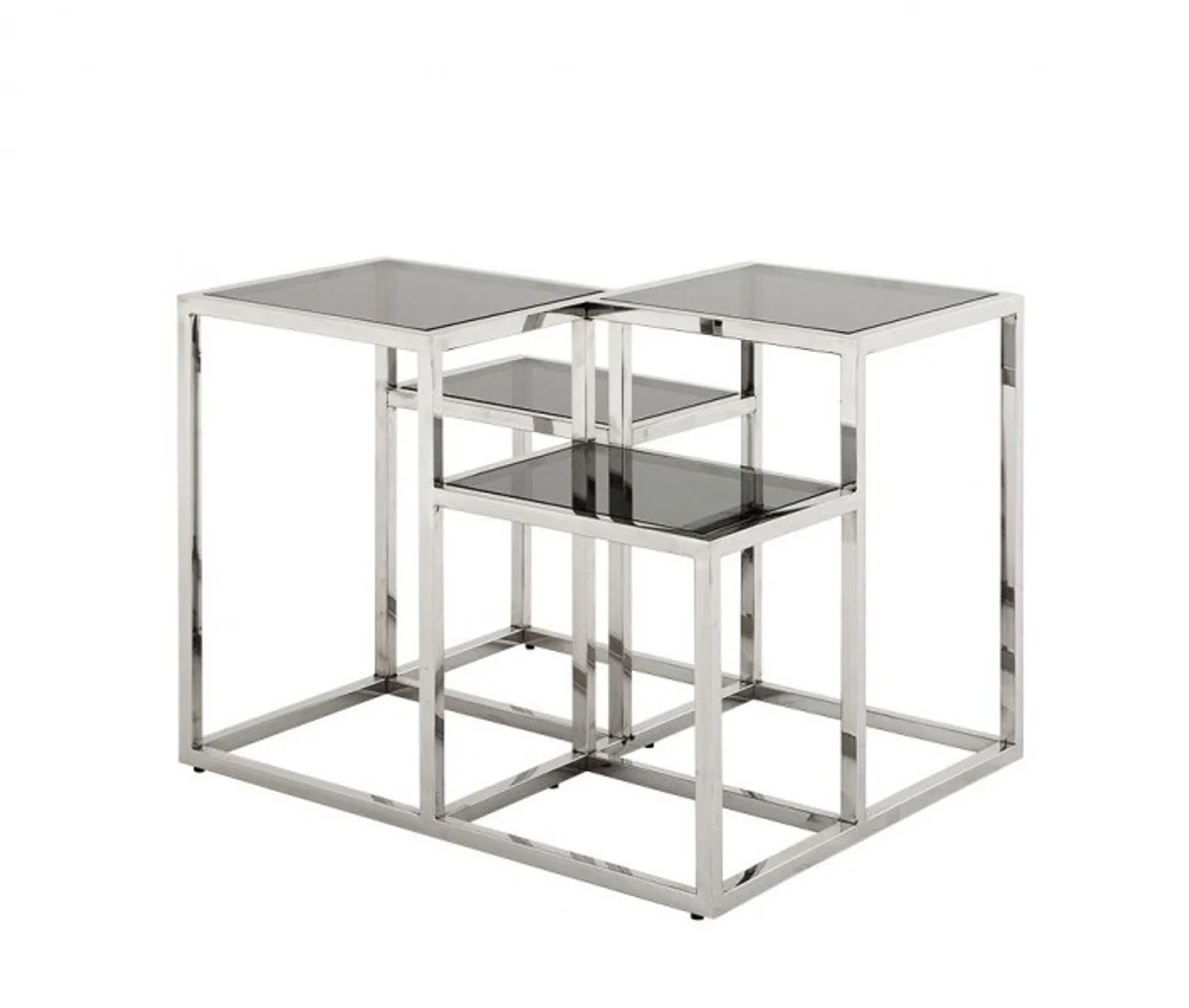 Luxury Art Deco designer side table with smoked glass - luxury quality