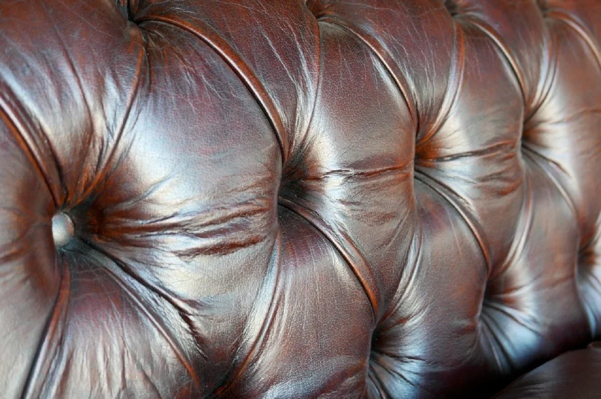 Luxury Chesterfield leather sofa 240 x 100 x H. 80 cm - Various colors - Real leather living room sofa - Chesterfield living room furniture