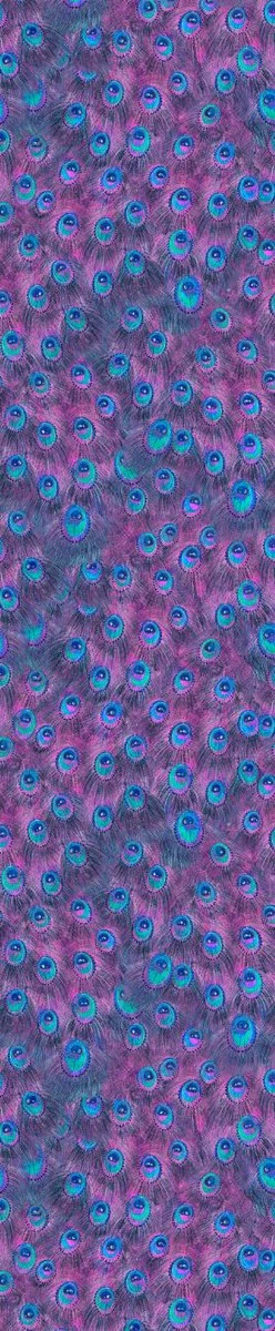 Harald Glööckler designer baroque non-woven wallpaper 58506 - peacock feathers - purple / blue