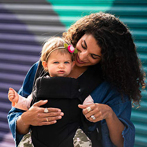 Babytrage für Neugeborene bis Kleinkinder – alle Positionen Babytrage, Babytrage-Rucksack und Baby-Vordertrage mit verstellbarem Sitz, ergonomische Babytrage, 3,3–15,6 kg (Marineblau)