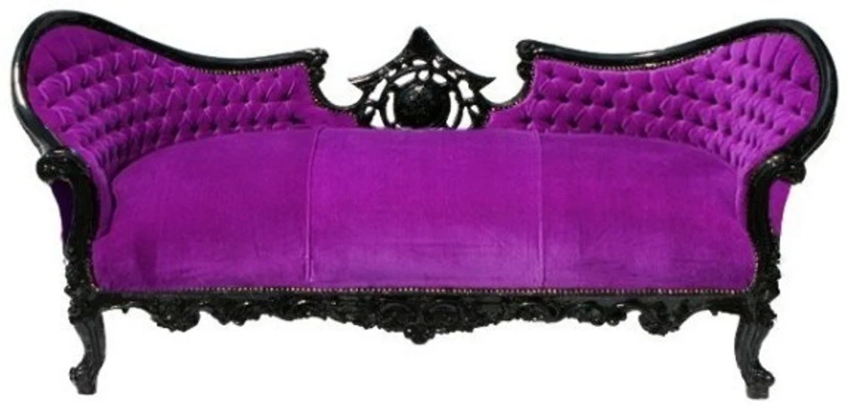 Barock Sofa Vampire Lila / Schwarz- Limited Edition - Lounge Couch