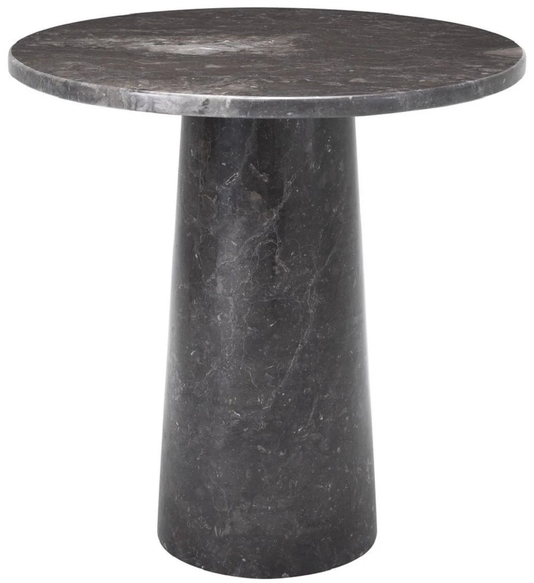 Luxury side table gray Ø 54.5 x H. 56 cm - Round marble table - Living room furniture - Luxury collection
