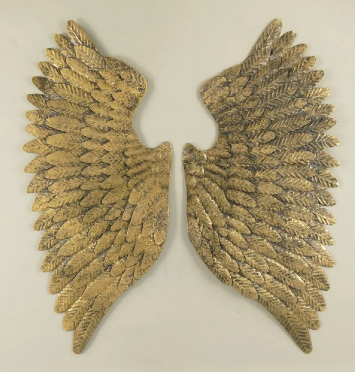 Metall Wanddeko Flügel Set Gold / Schwarz 80 x H. 74 cm