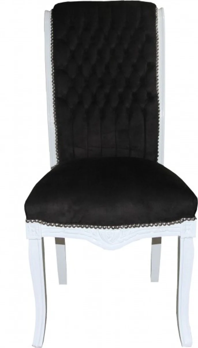 Baroque High-Back Dining Room Chair Black/White - High-Back Chair Furniture - Baroque Furniture - Limited Edition