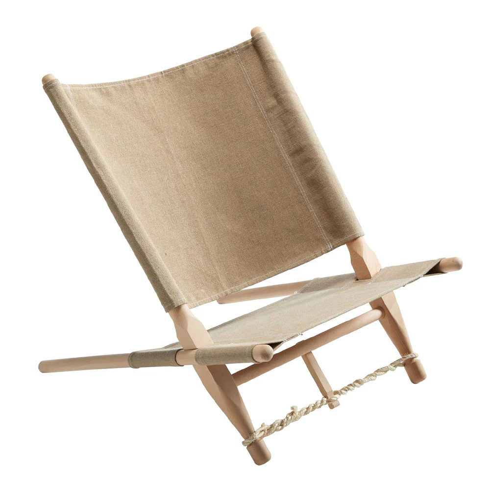 Nordisk Moesgaard Holzstuhl beige - Silla de glamping