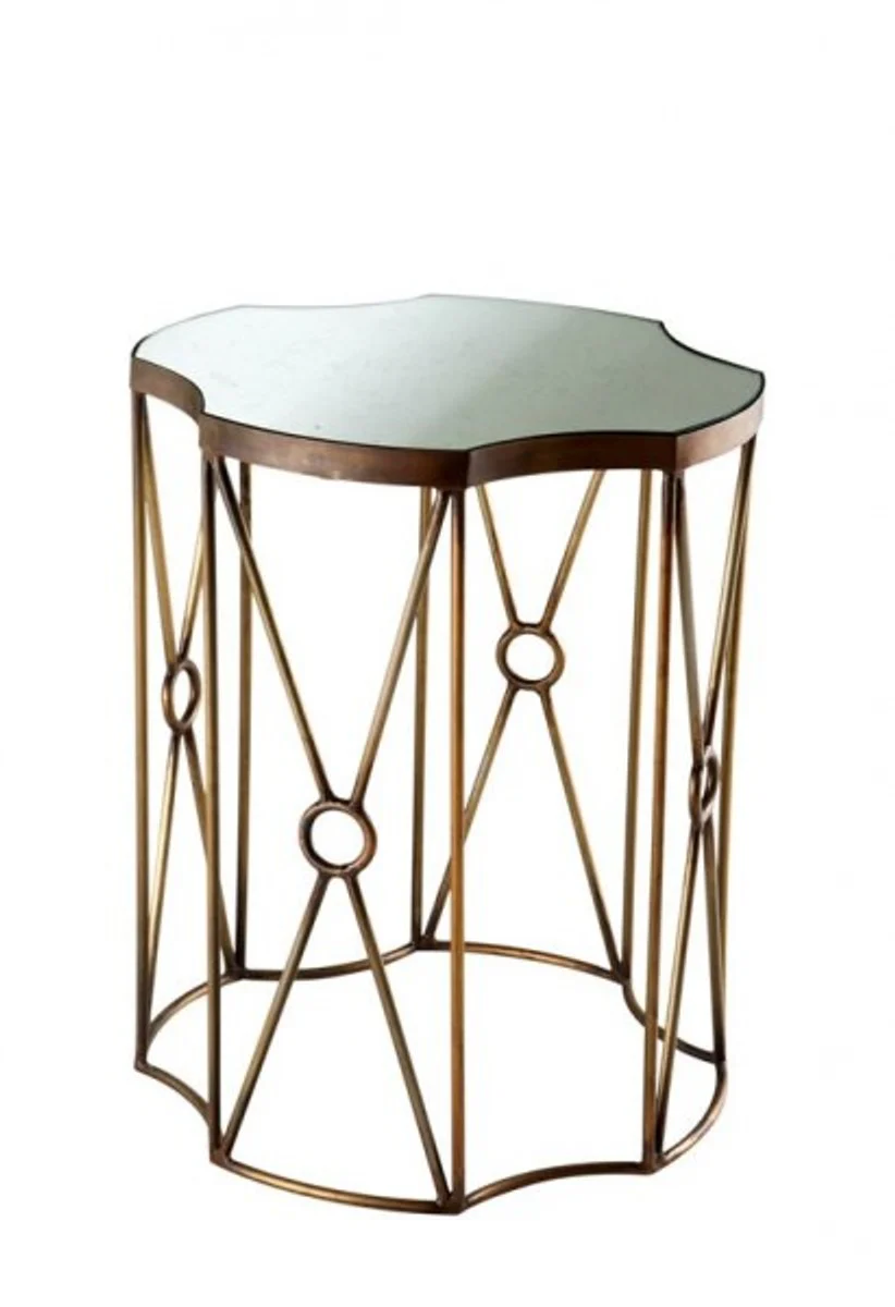 Luxury Art Deco Designer Side Table Set of 2 Antique Brass - Hotel Table Furniture