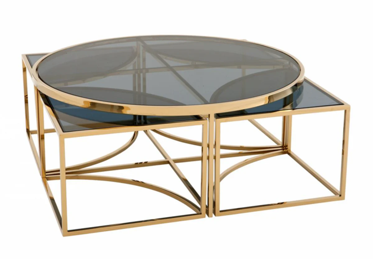 Art Deco Luxury Coffee Table Gold Finish - Living Room Salon Table - Luxury Quality