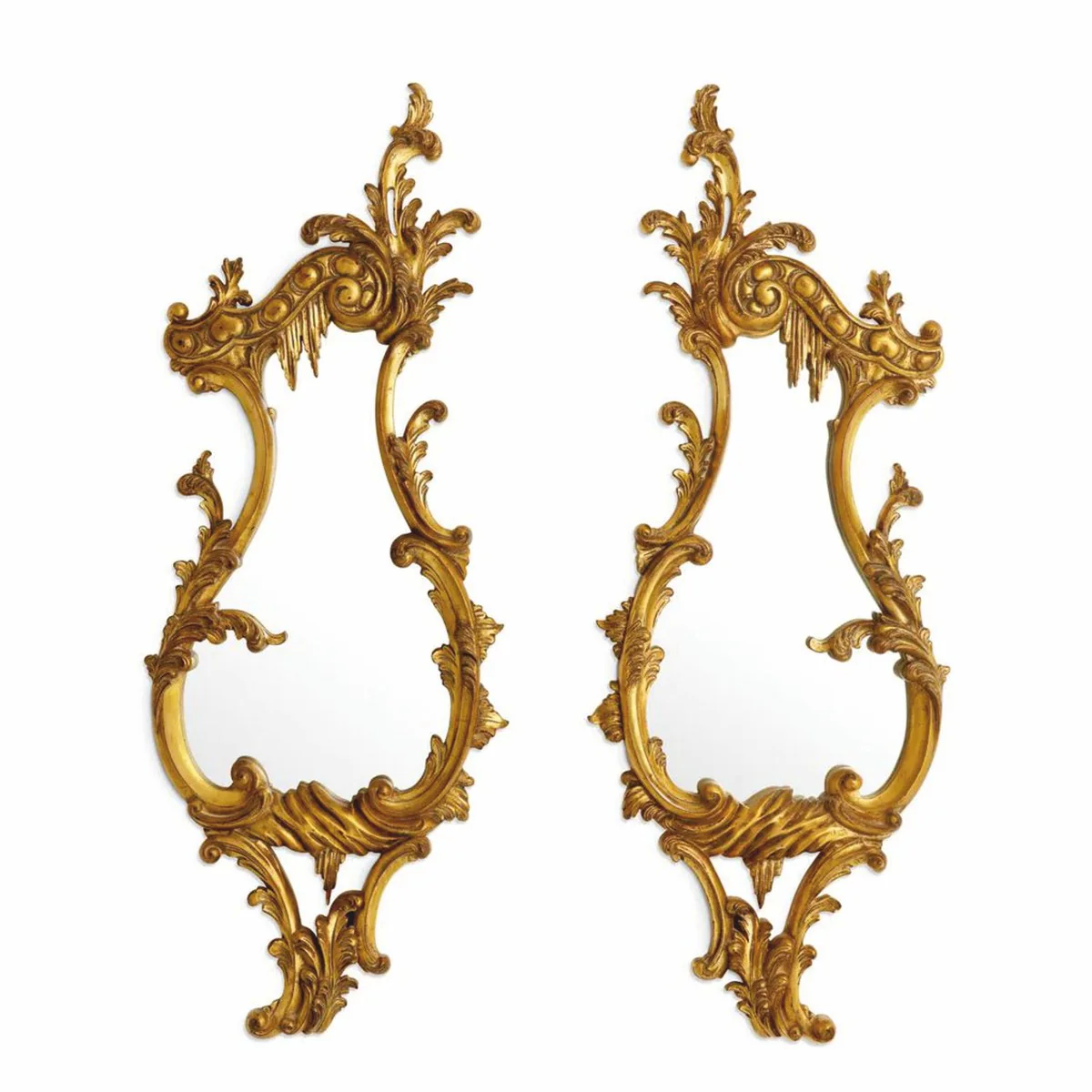 Luxury baroque mirror set antique gold H. 80 cm - baroque style furniture