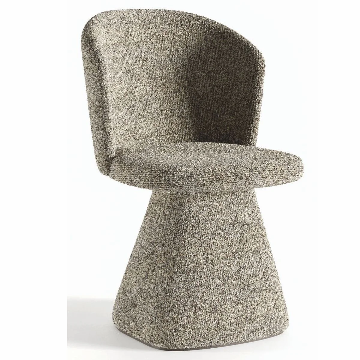 Luxury dining room chair with curved backrest gray H. 84 cm - dining room furniture