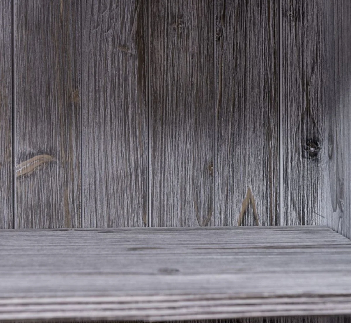 Country house style dining room cabinet light gray / gray 230 x 45 x H. 200 cm - solid wood kitchen cabinet - dining room furniture in country house style - country house style dining room furnishings