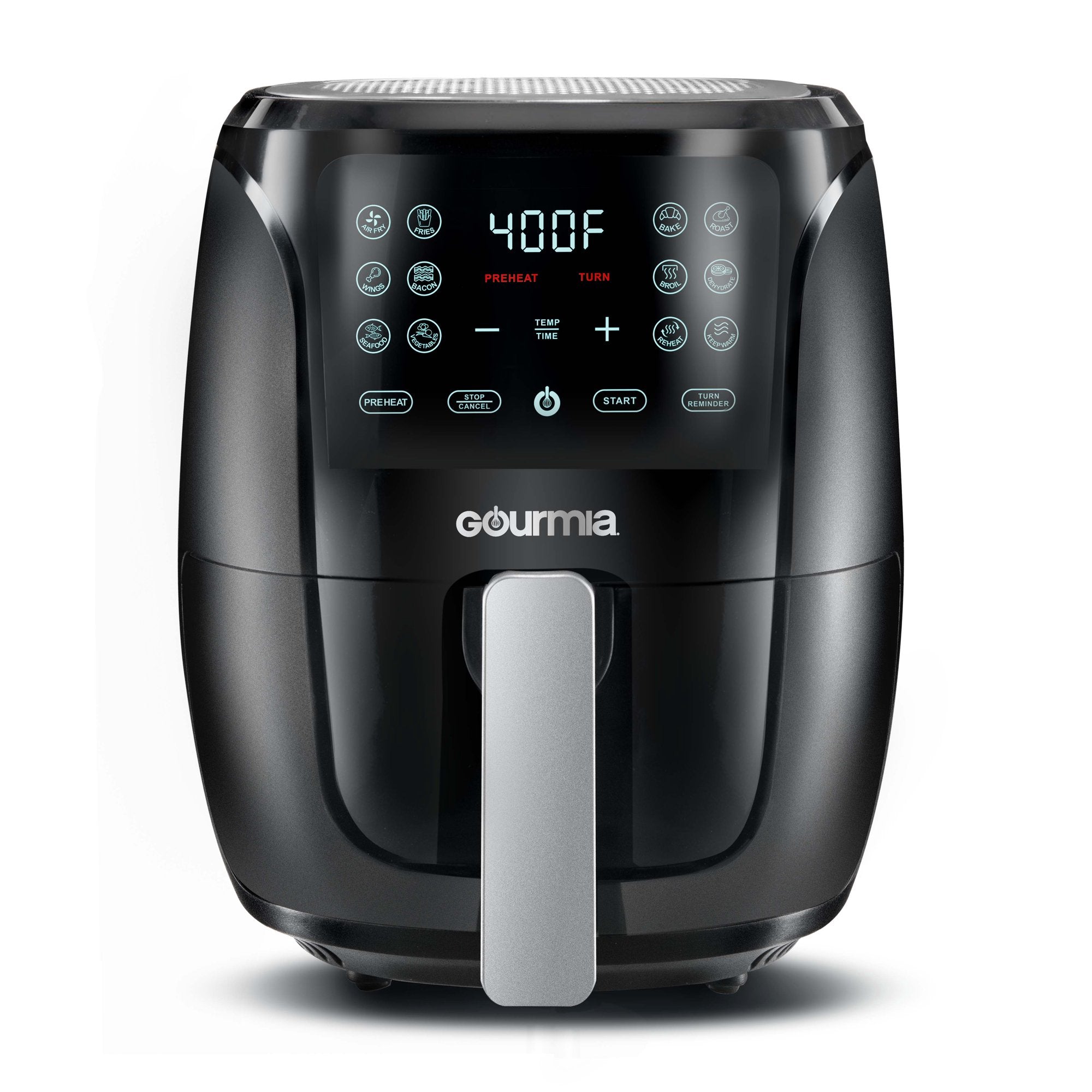 Gourmia 4-Qt. Edelstahl Digital Air Fryer, Schwarz