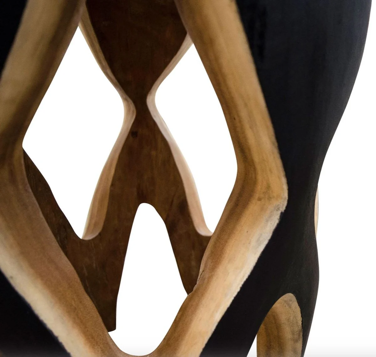 Side table black / natural 40 x H. 54.5 cm - living room furniture