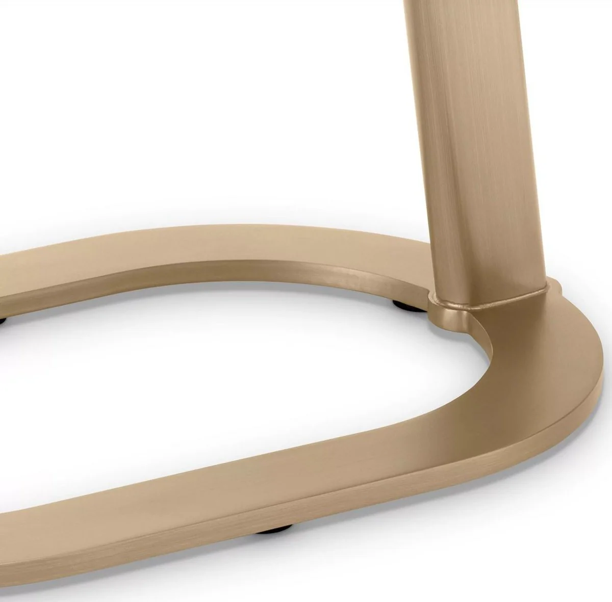 Luxury side table white-brown / brass 49 x 34 x H. 50 cm - stainless steel table with marble top - living room furniture - luxury furniture - living room furnishings - luxury quality