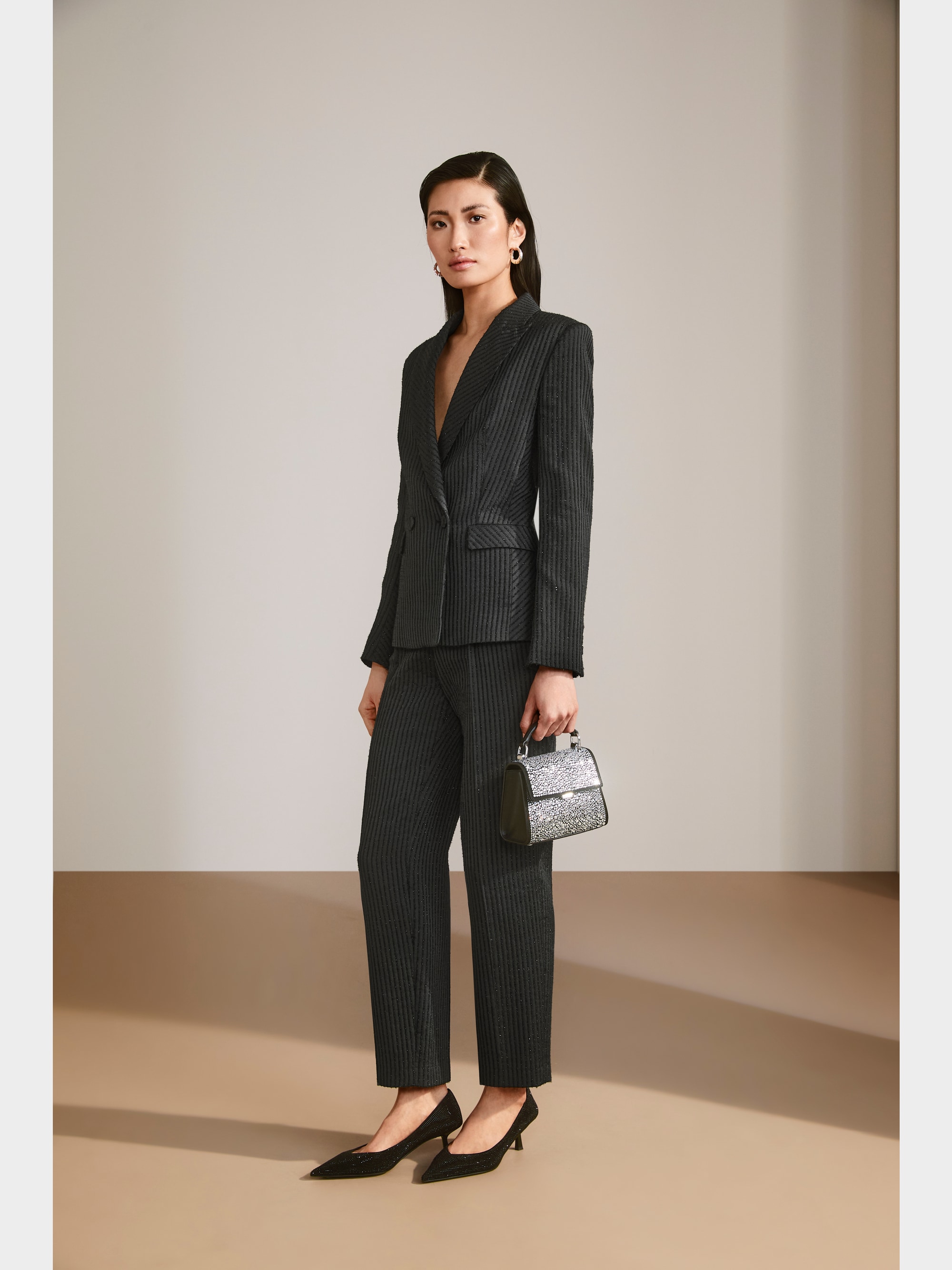 Marc-Cain FAQUS gestreifte Hose mit Lurex