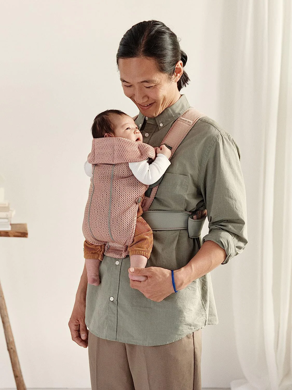 Babytrage Mini, 3D-Netz, Anthrazit/Leopard