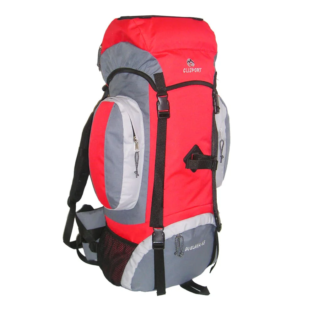 Mochila de trekking Clisport GUELAKA 65L roja