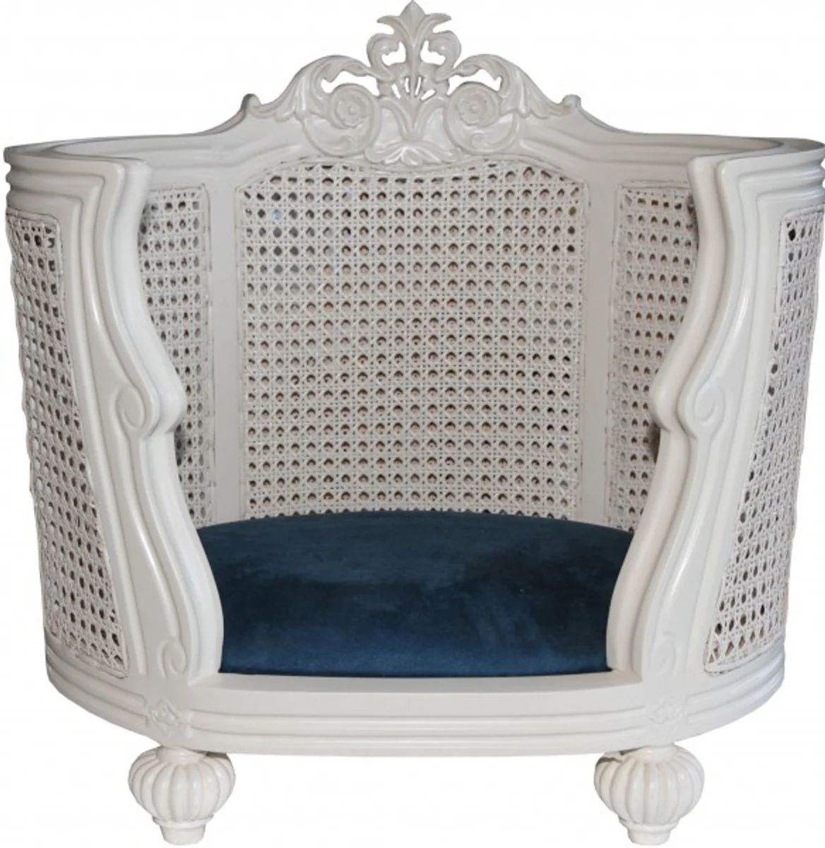 Baroque Dog & Cat Sofa Cream / Blue Dog Bed & Cat Bed
