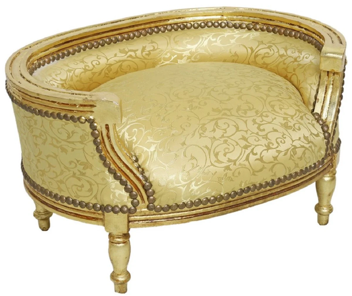 Baroque Dog Bed & Cat Bed Gold Pattern / Antique Gold - Handmade Dog & Cat Sofa in Baroque Style - Baroque Dog & Cat Furniture - Baroque Animal Furniture