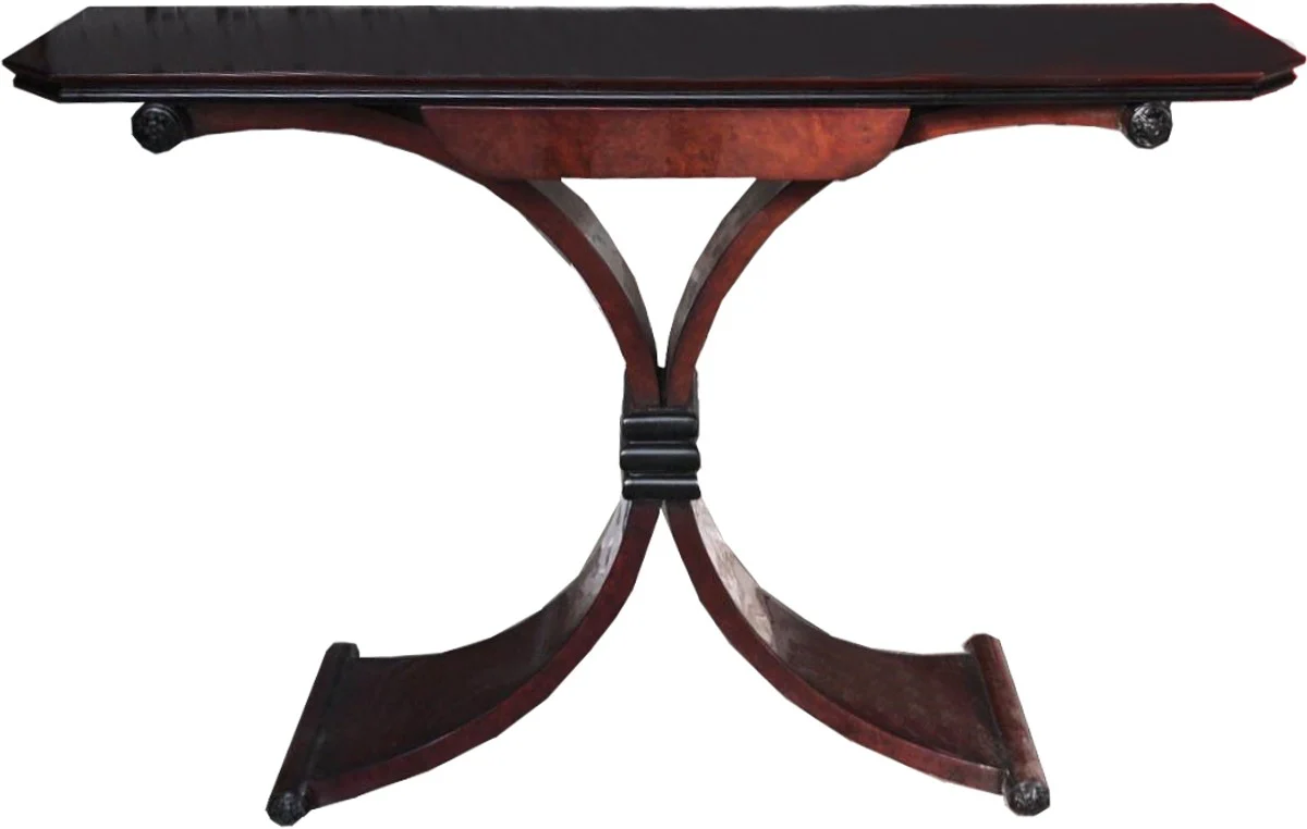 Art Deco console brown with drawer - side table 120 x 35 x H 95cm - antique style table - furniture