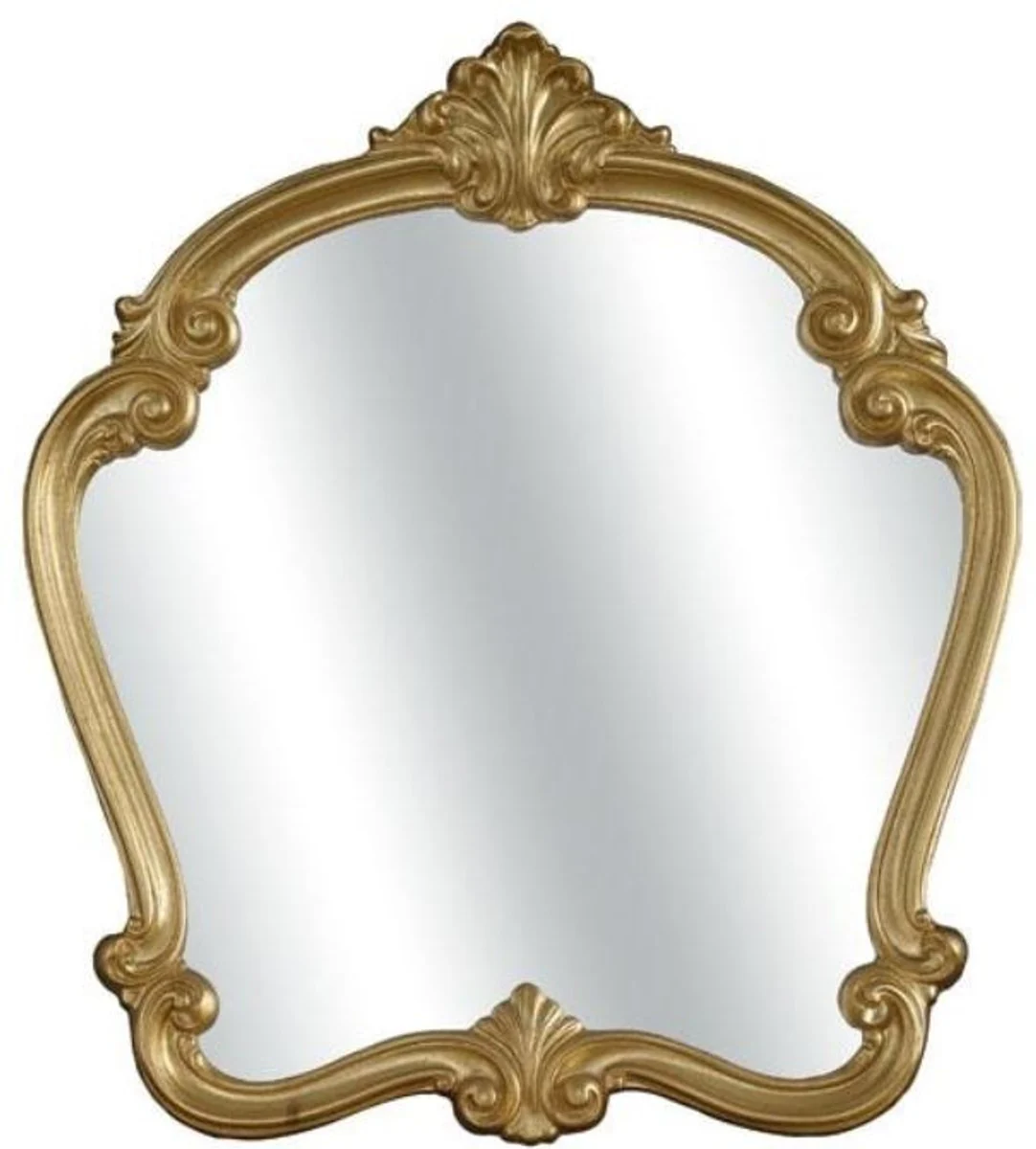 Luxury baroque mirror gold 92 x 5 x H. 106 cm - Beautiful solid wood wall mirror in the baroque style