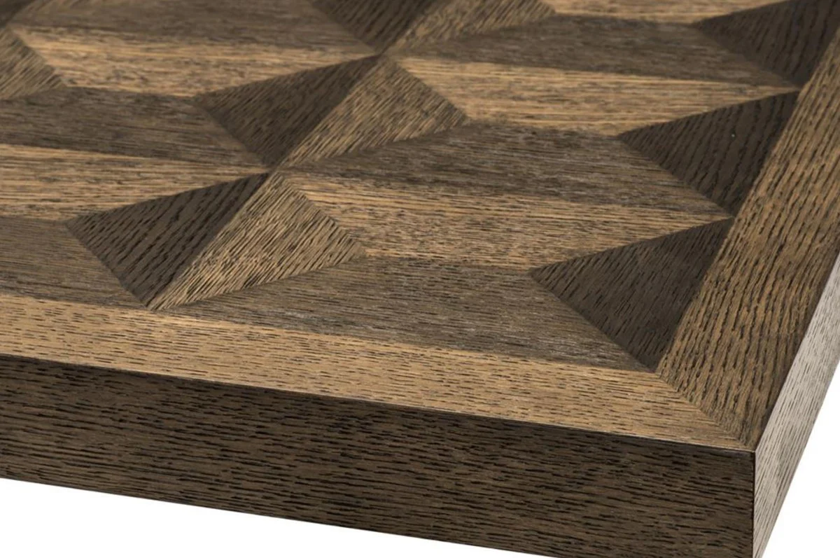 Dining table brown / bronze 230 x 100 x H. 75 cm - luxury kitchen table with oak veneer table top